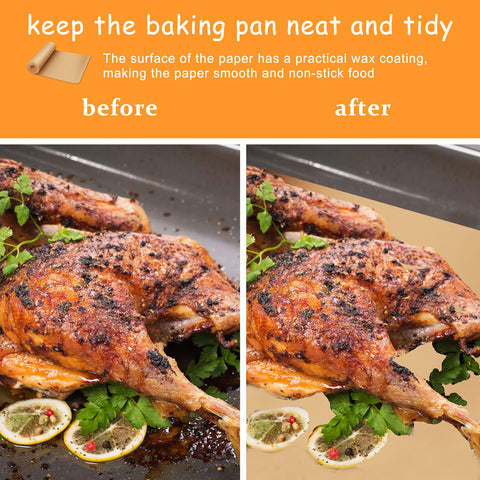 HOFHTD parchment paper for baking setup keeps pans clean