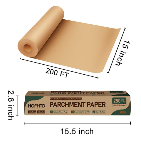 HOFHTD parchment paper for oven use reduces stickiness and mess