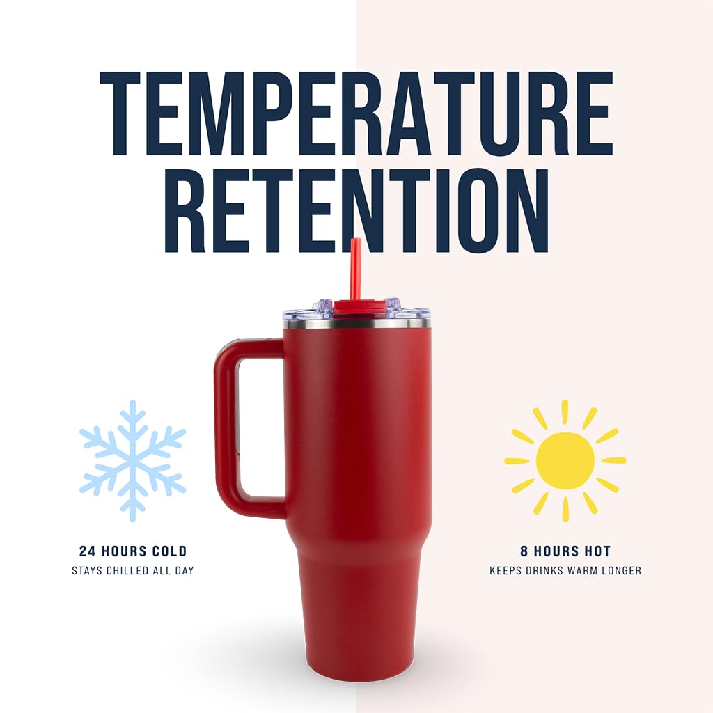 HOGG 40oz tumbler with straw ensures spill-free sipping during workouts.