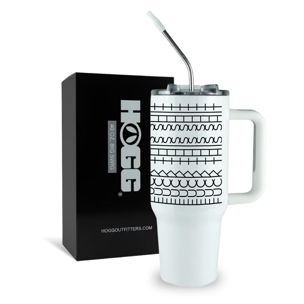 Hogg Fuck This Shit Tumbler, front view shows hidden message for playful office humor.