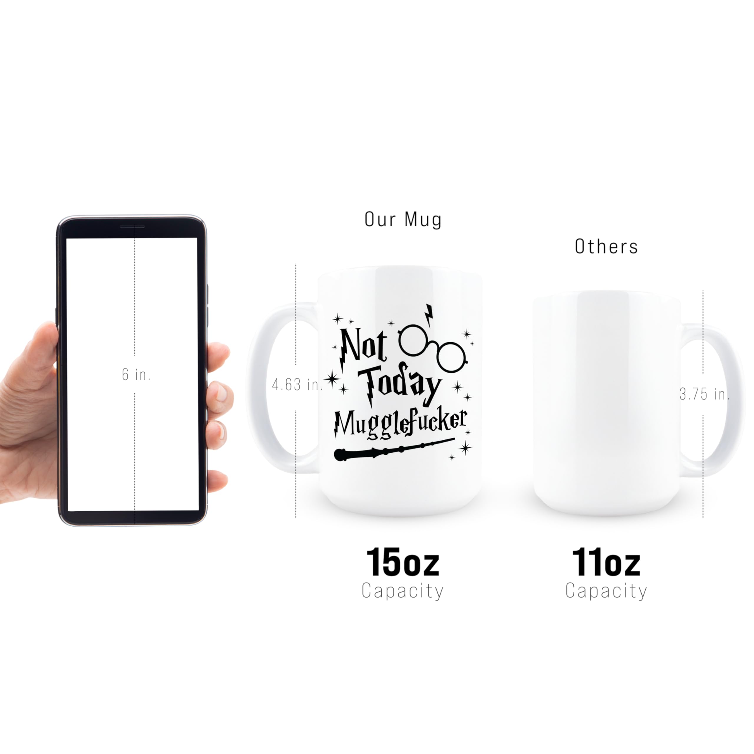 Hogg Not Today Mugglefucker Mug in kitchen scene, 15 oz capacity