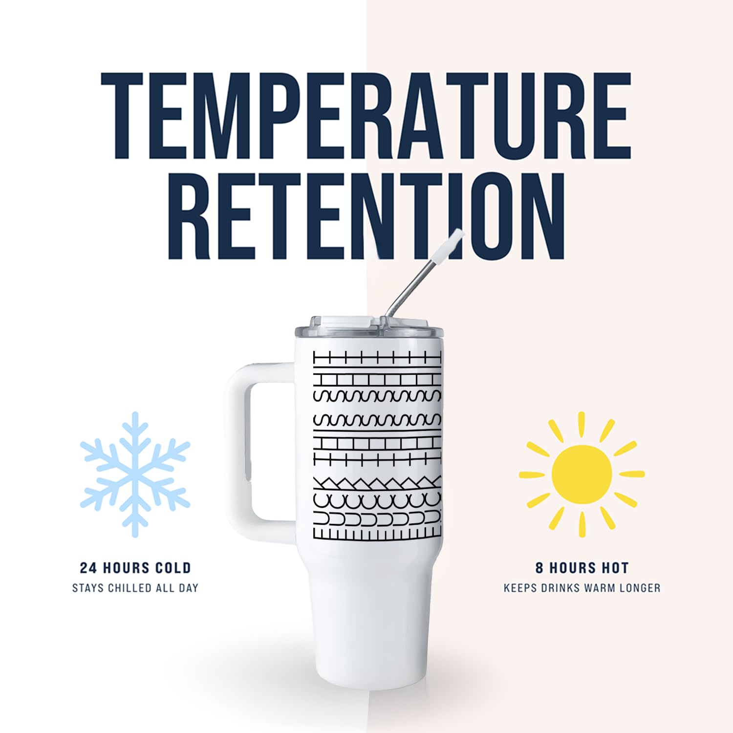 Hogg Tumbler with Handle side profile for easy daily use.