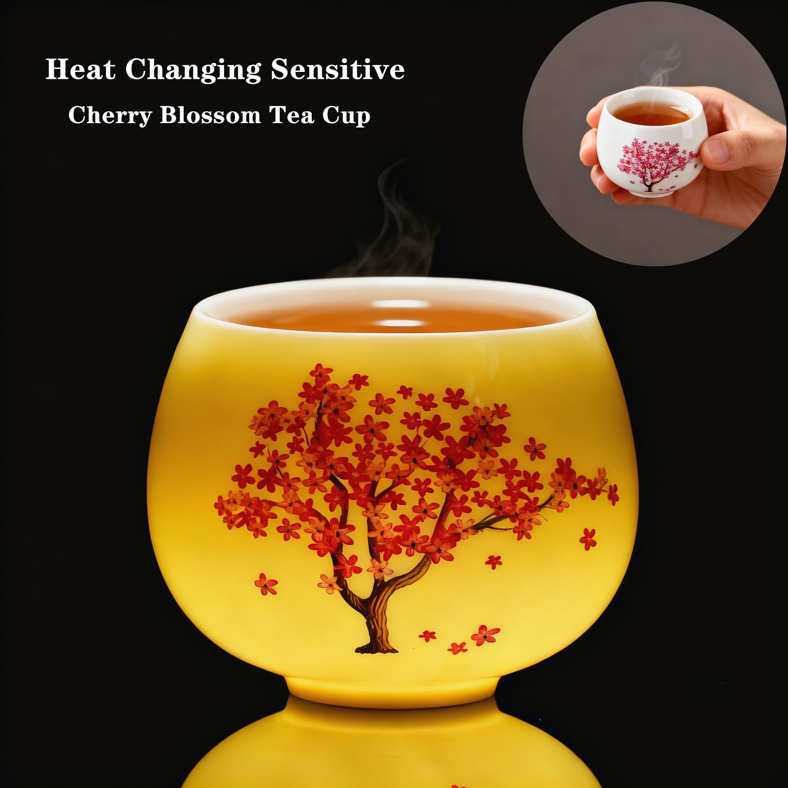 HOHCNA blue-to-pink blossoms during hot drinks