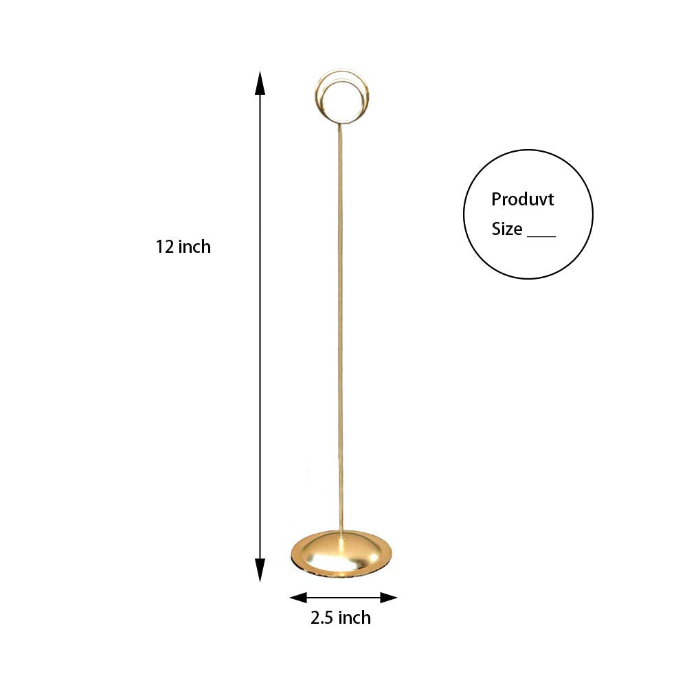 HOHIYA 12-inch table number stand with 2.5-inch base, keeps cards upright and readable.