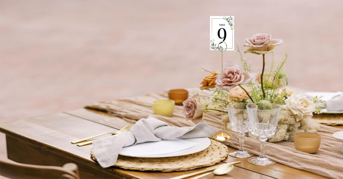 12-piece set simplifies matching with decor themes and centerpieces.