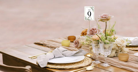 12-piece set simplifies matching with decor themes and centerpieces.