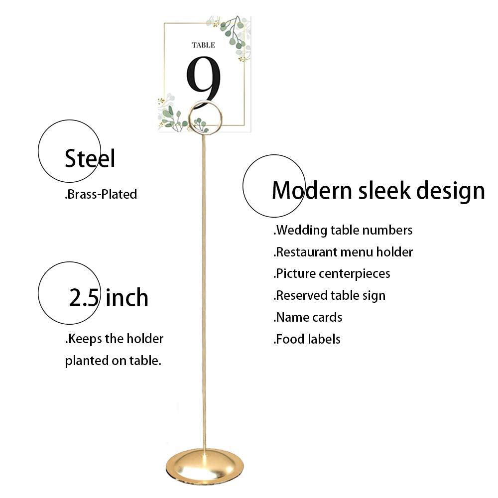 Brass gold finish adds a luxurious touch to weddings, banquets, and cafés.