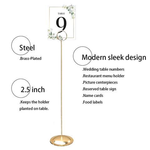 Brass gold finish adds a luxurious touch to weddings, banquets, and cafés.