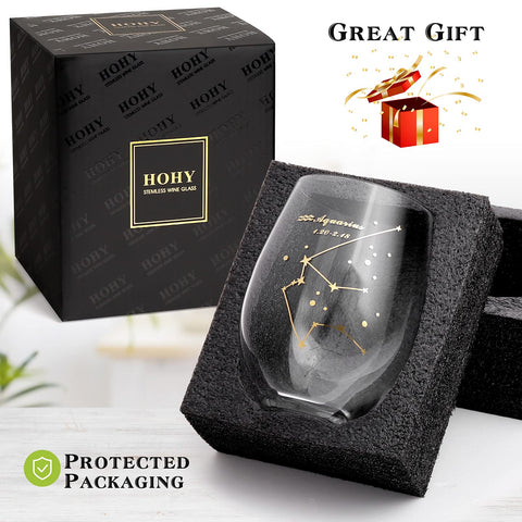 HOHY Aquarius stemless glass with stable, spill-resistant design