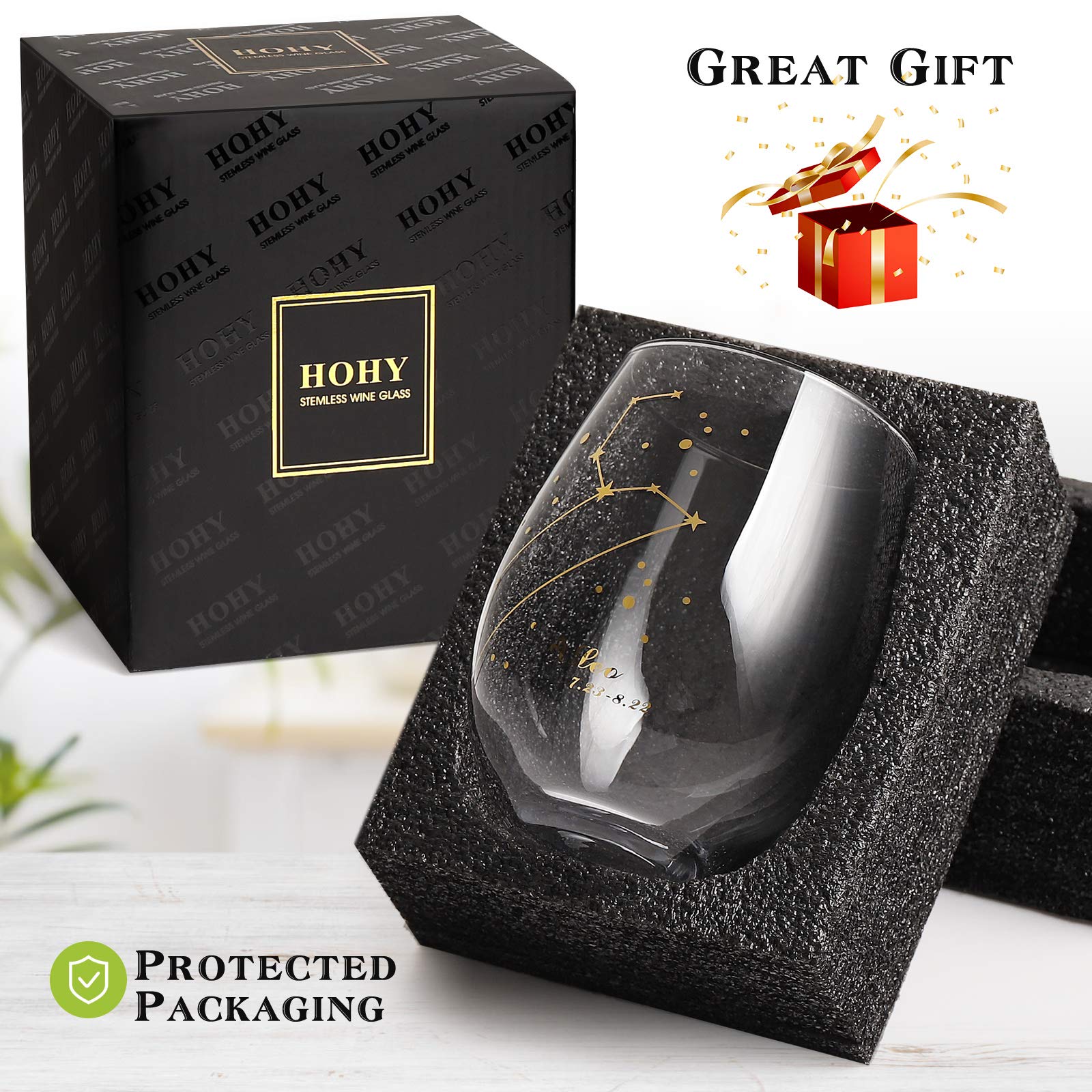 HOHY lead-free crystal glass delivering clear sparkle and grip comfort