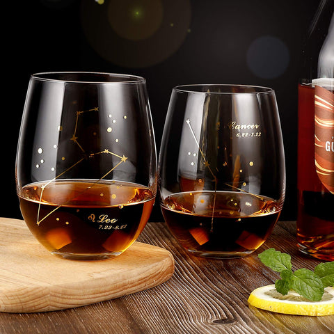 HOHY Leo zodiac glass enhances aroma and tasting through its bowl