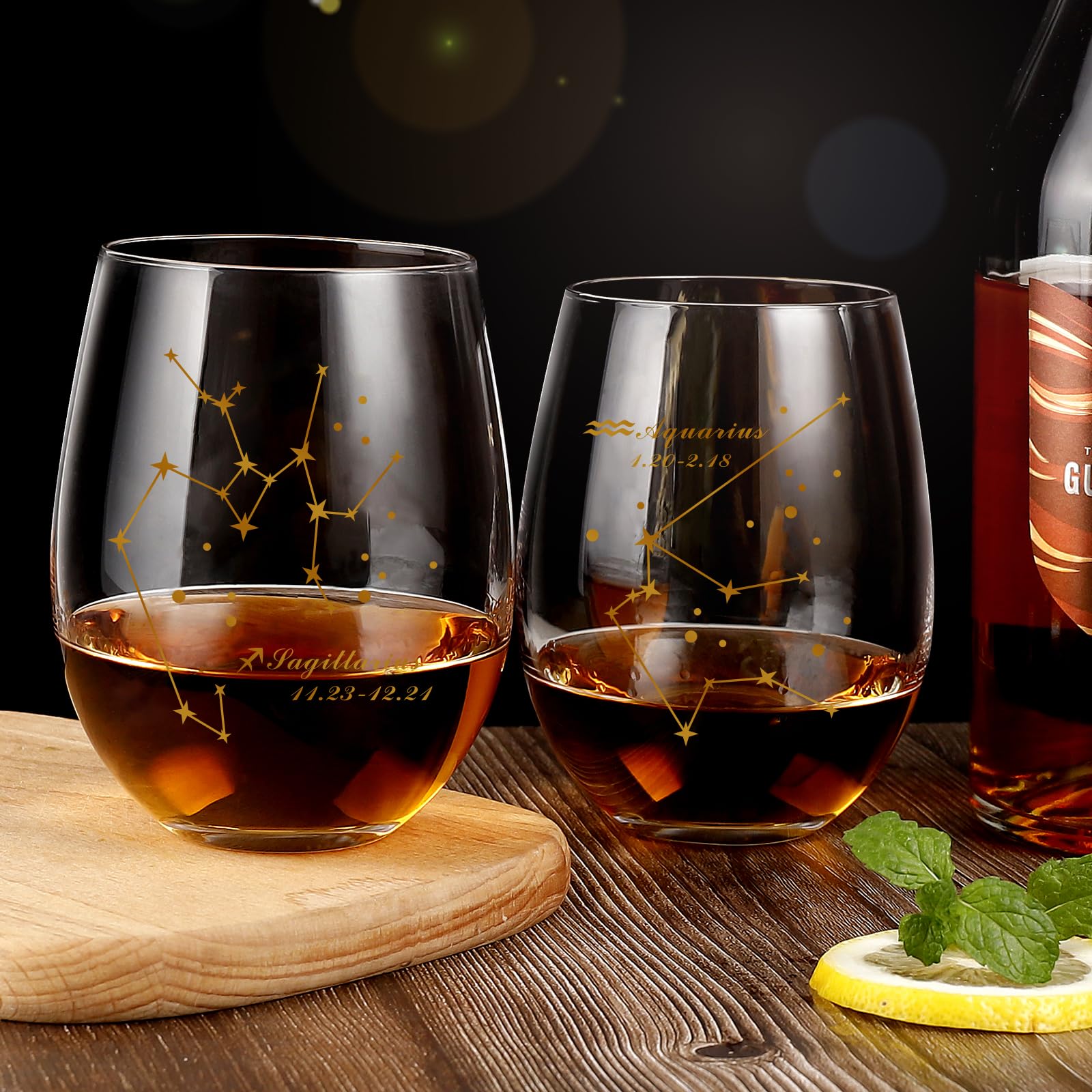 HOHY stemless glass with wide base for stability and daily use