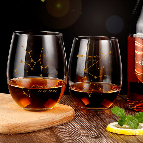 HOHY stemless glass with wide base for stability and daily use