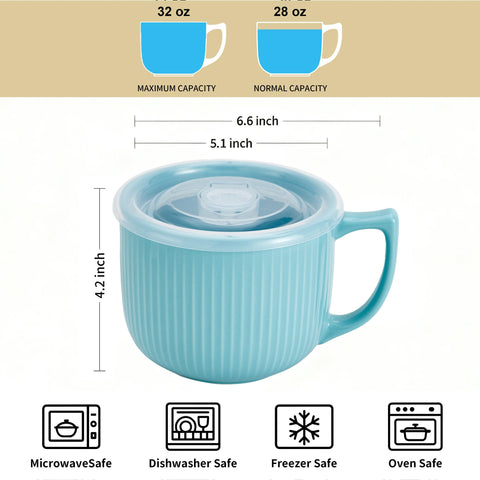 Hoilse blue-lidded soup bowl showing airtight lid for freshness and quick reheats.