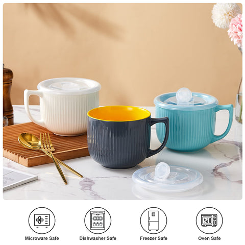 Hoilse ceramic bowl designed for safe, easy reheats in the microwave.