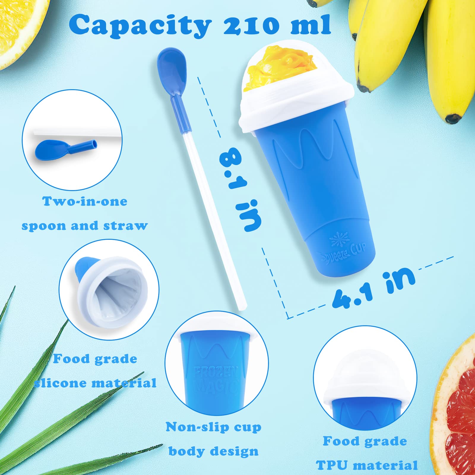 Hoinvaet Magic Slushy Cup blue family activity for kids