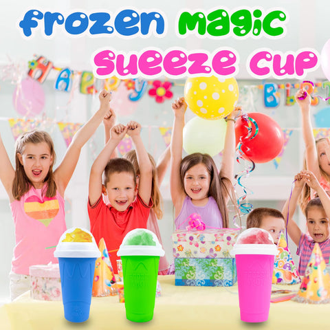 Hoinvaet Magic Slushy Maker Cup pink made with food-grade material for safe family use