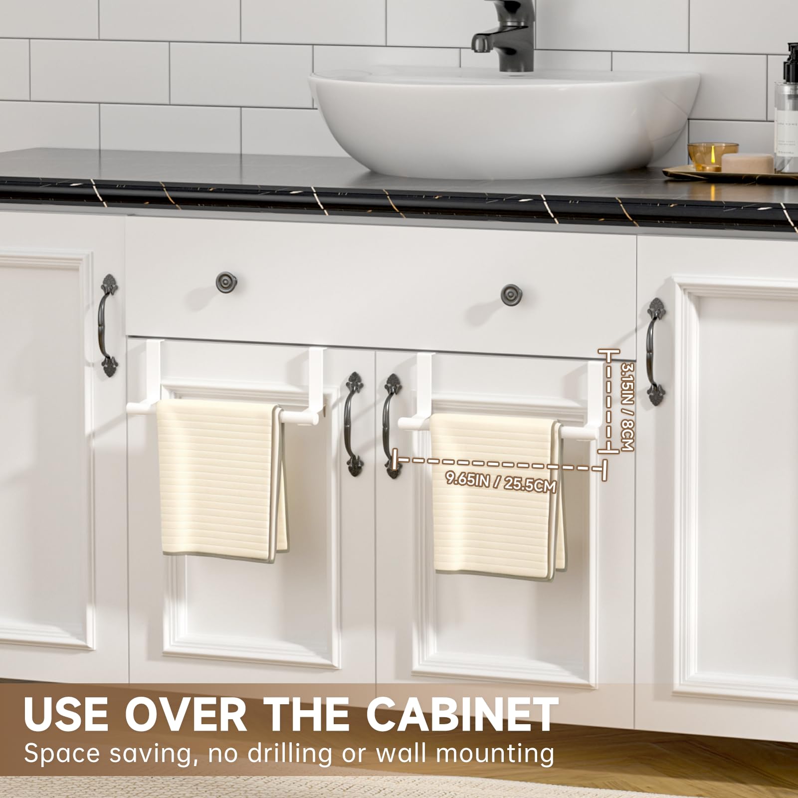 HOISIMDY sturdy frame supports towels and utensils up to 5 kg
