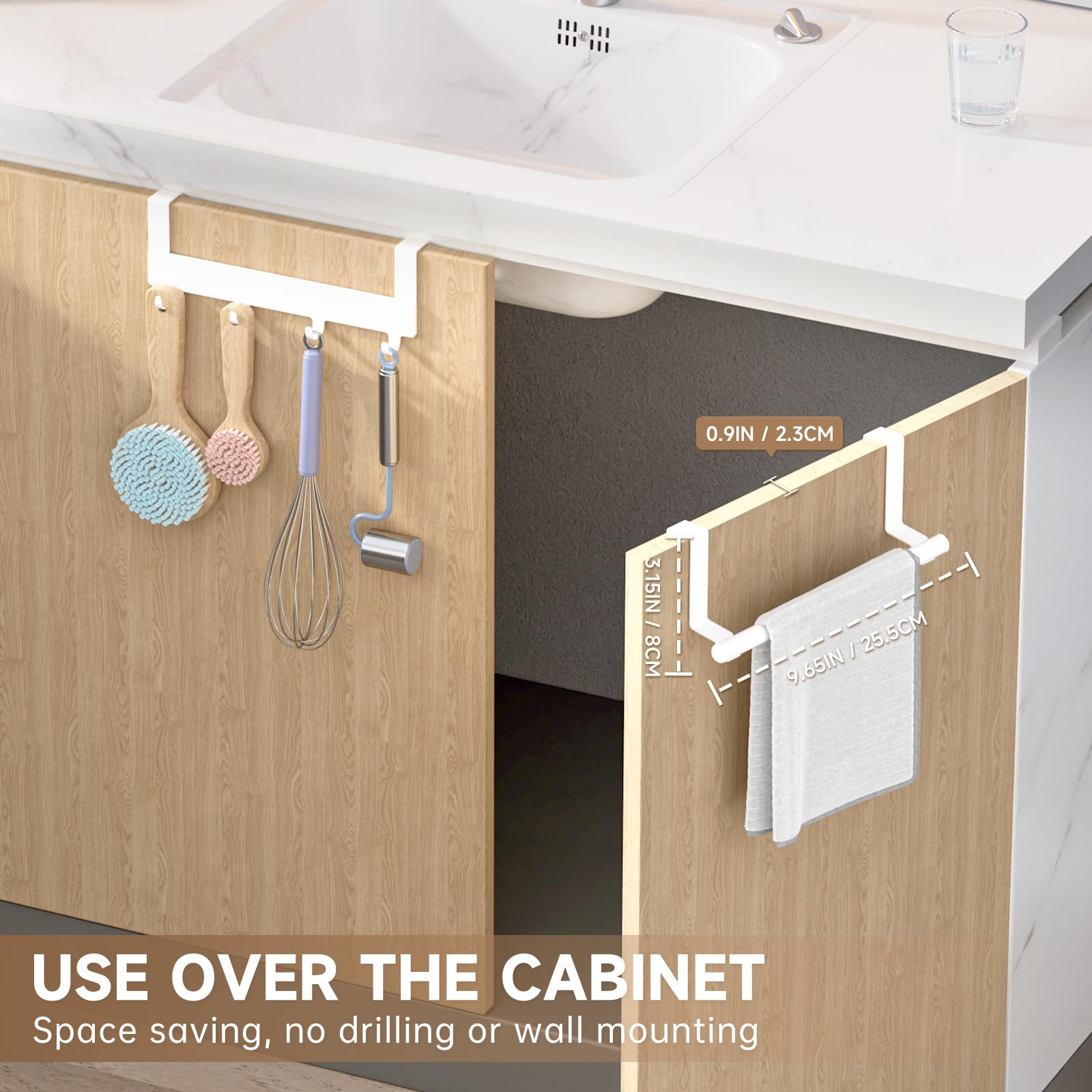 HOISIMDY towel holder features rust-resistant powder-coated finish for bathrooms