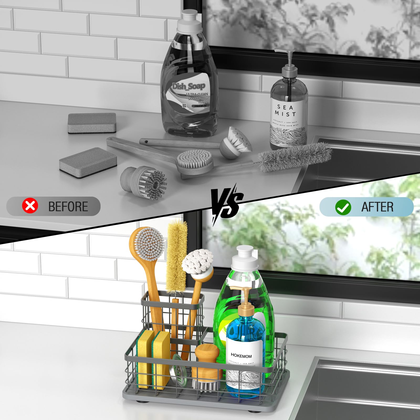 HOKEMOM non-slip base keeps the holder steady on counters
