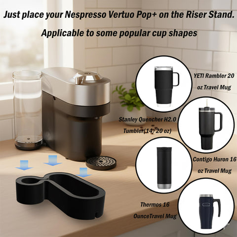 HOKKIEAM coffee machine riser on countertop simplifies daily setup.
