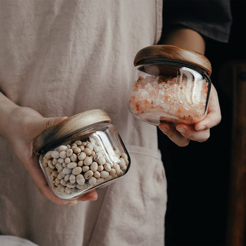 HolaJia decorative yet functional jar for pantry display.