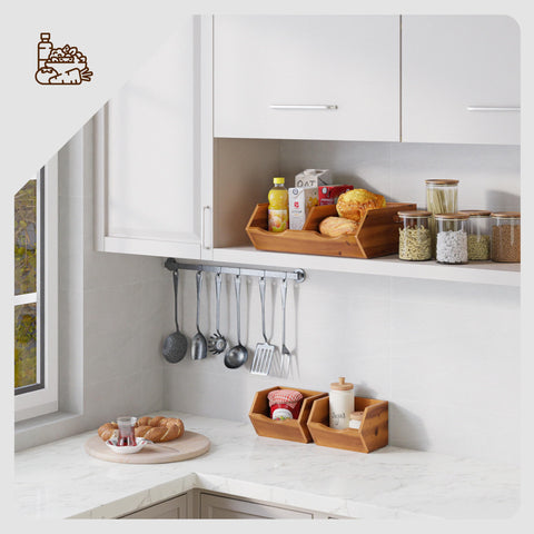 HOLANA bin with non-skid pad stays secure on shelves