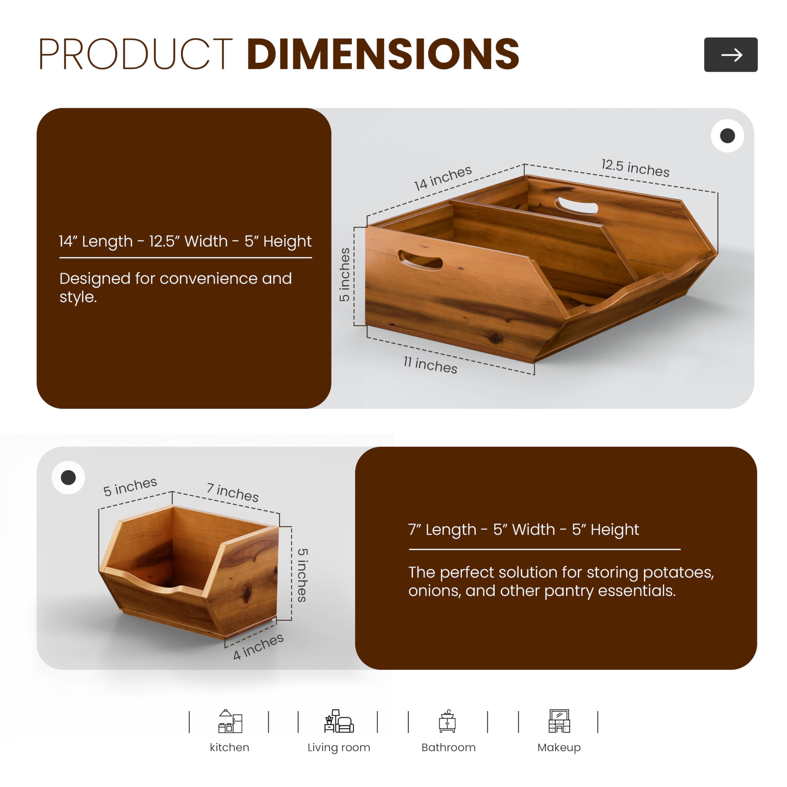 HOLANA Acacia bin stackable setup demonstrates space-saving organization