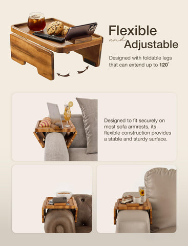 HOLANA solid acacia wood surface adds warmth to the living room