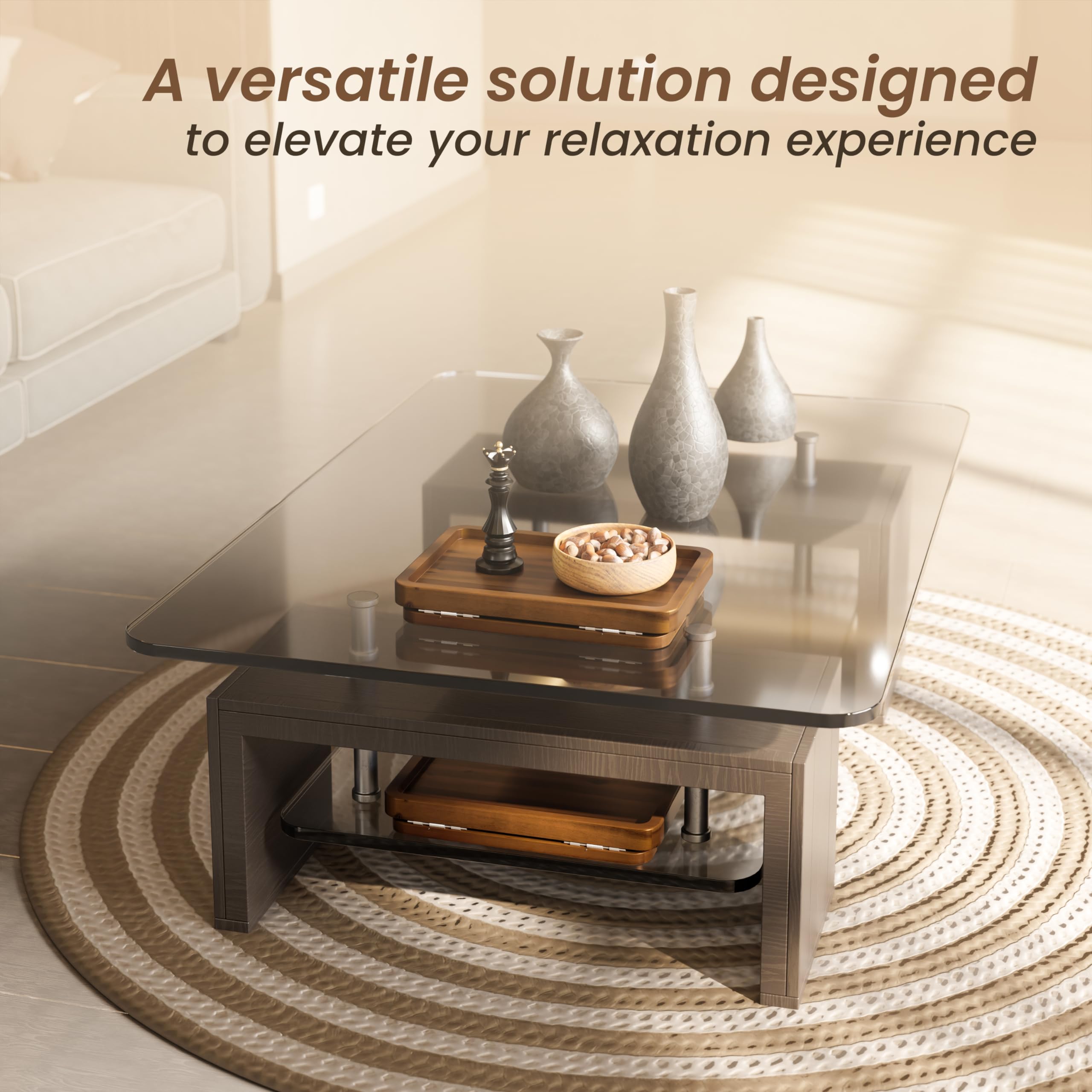 HOLANA mini dinner tray for TV viewing keeps meals tidy.