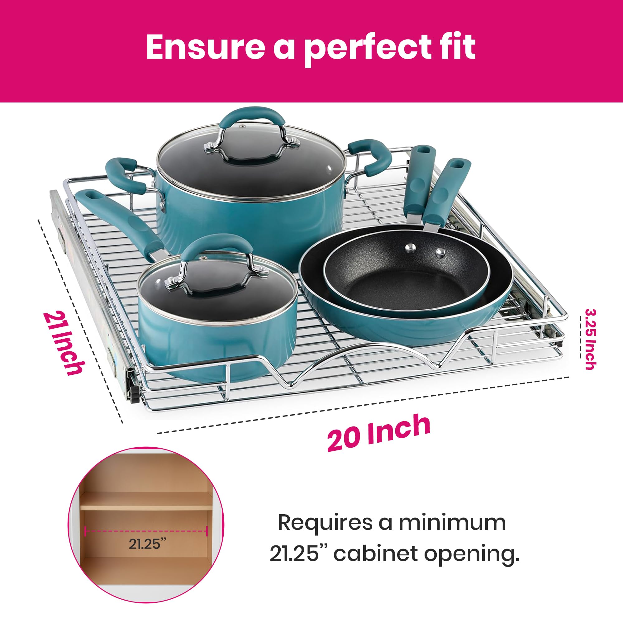 HOLDN’ STORAGE ball-bearing slide system enabling ultra-smooth shelf movement