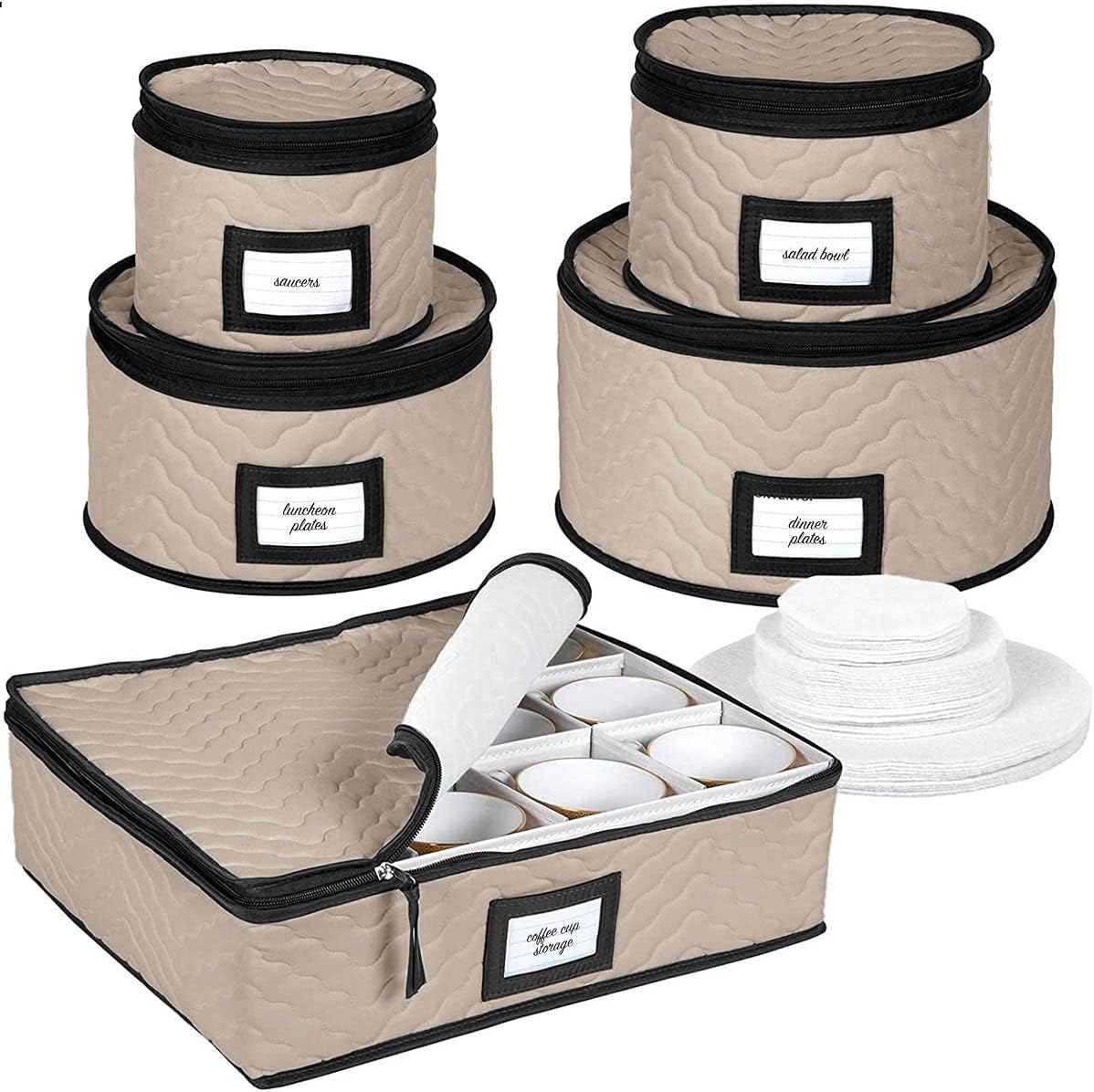 HOLDN’ STORAGE brown fabric dish container with sturdy storage look