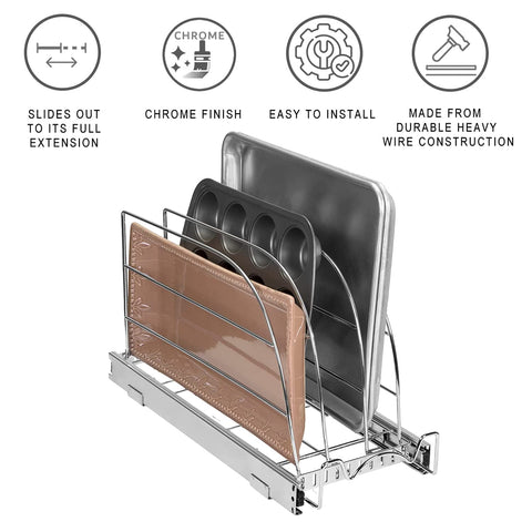 Fits cabinet openings 9.75 inches and larger for narrow spaces