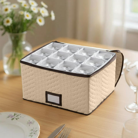 HOLDN’ STORAGE 3.75-inch cell size fits standard wine glasses.