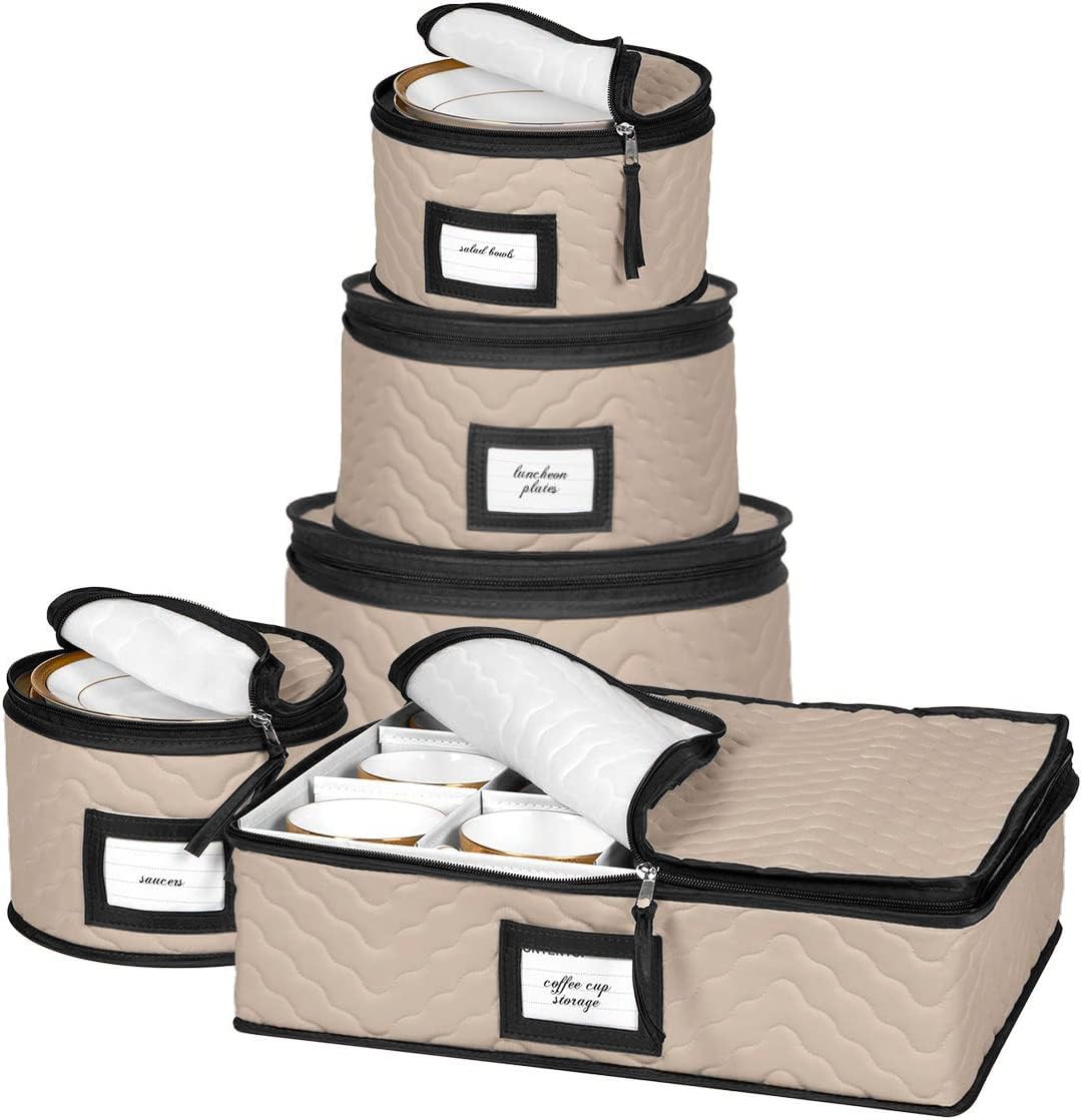 HOLDN’ STORAGE china storage container showing 12-place settings for moving