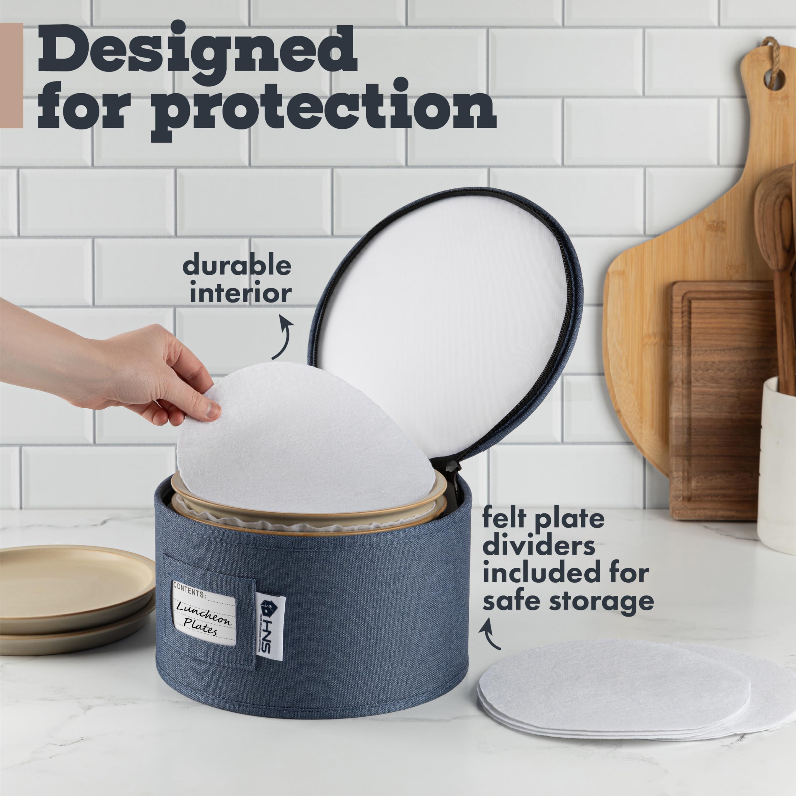 HOLDN’ STORAGE denim blue organization for seasonal storage and safe stacking