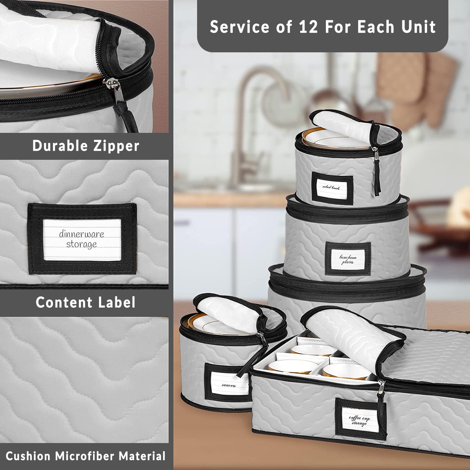 HOLDN’ STORAGE durable dividers prevent chips and breaks during storage