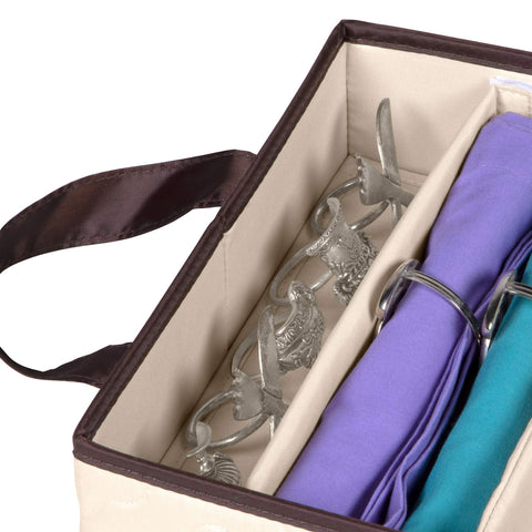 HOLDN’ STORAGE fits in most drawers or china cabinets for convenient storage