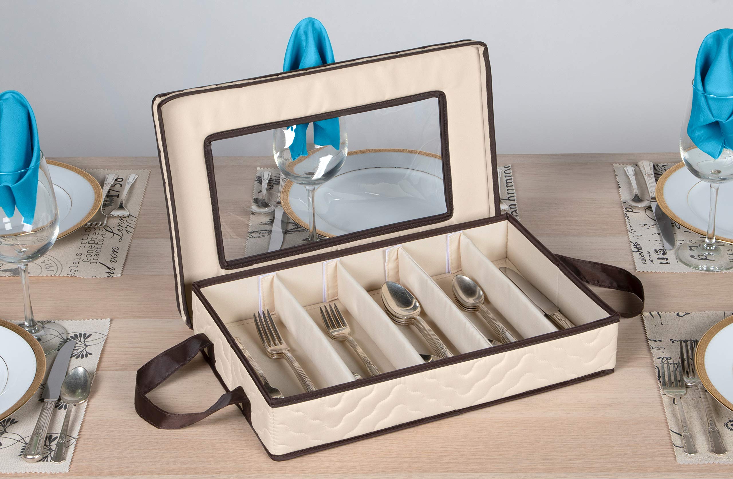 HOLDN’ STORAGE flatware case with removable lid for easy access