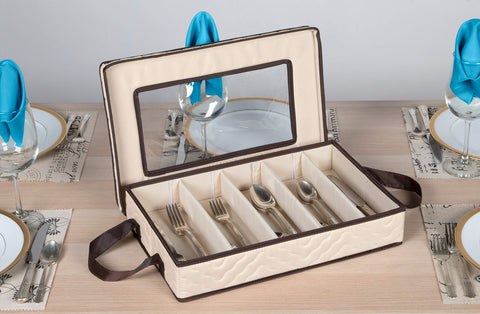 HOLDN’ STORAGE flatware case with removable lid for easy access