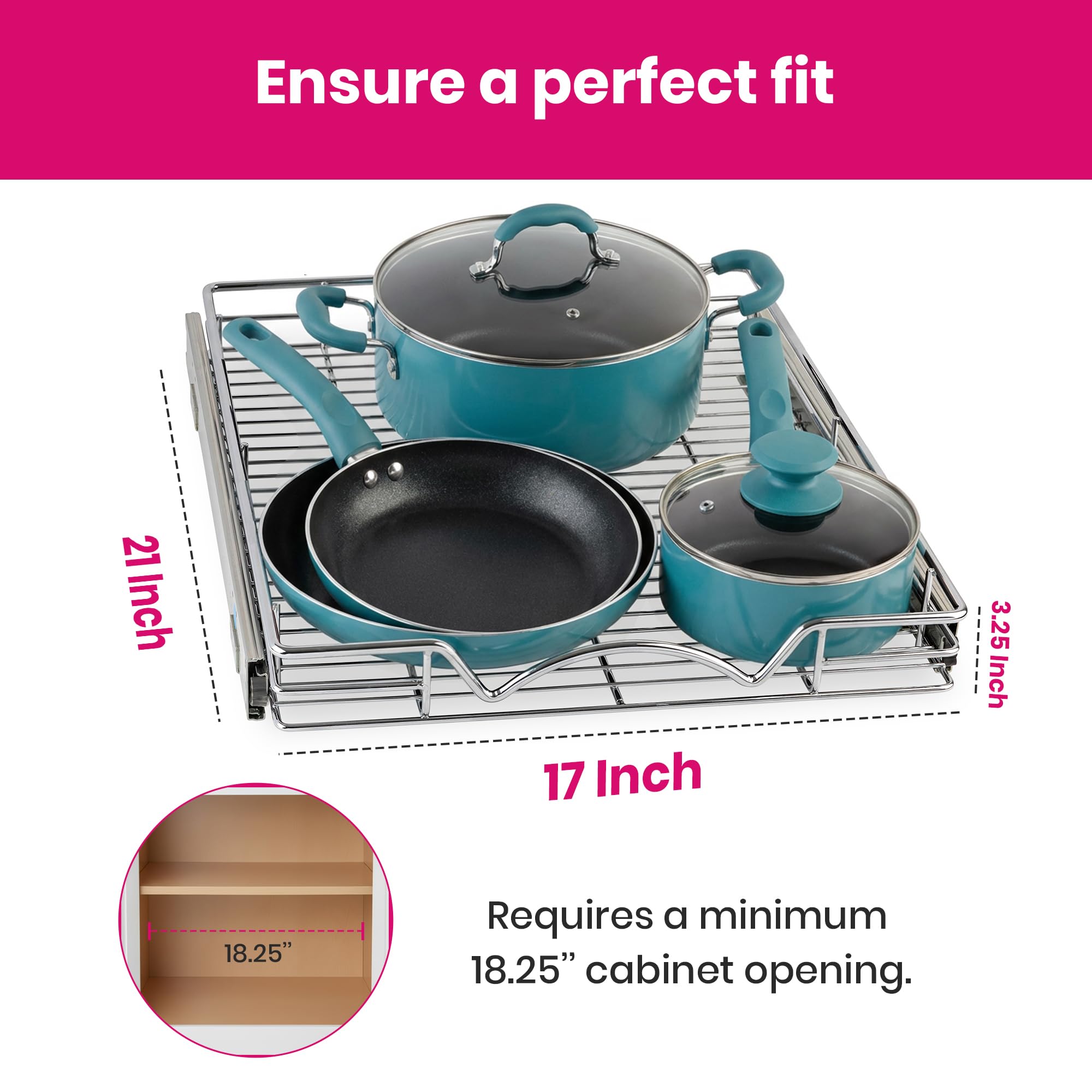 HOLDN’ STORAGE heavy-wire construction resists wear for busy kitchens.