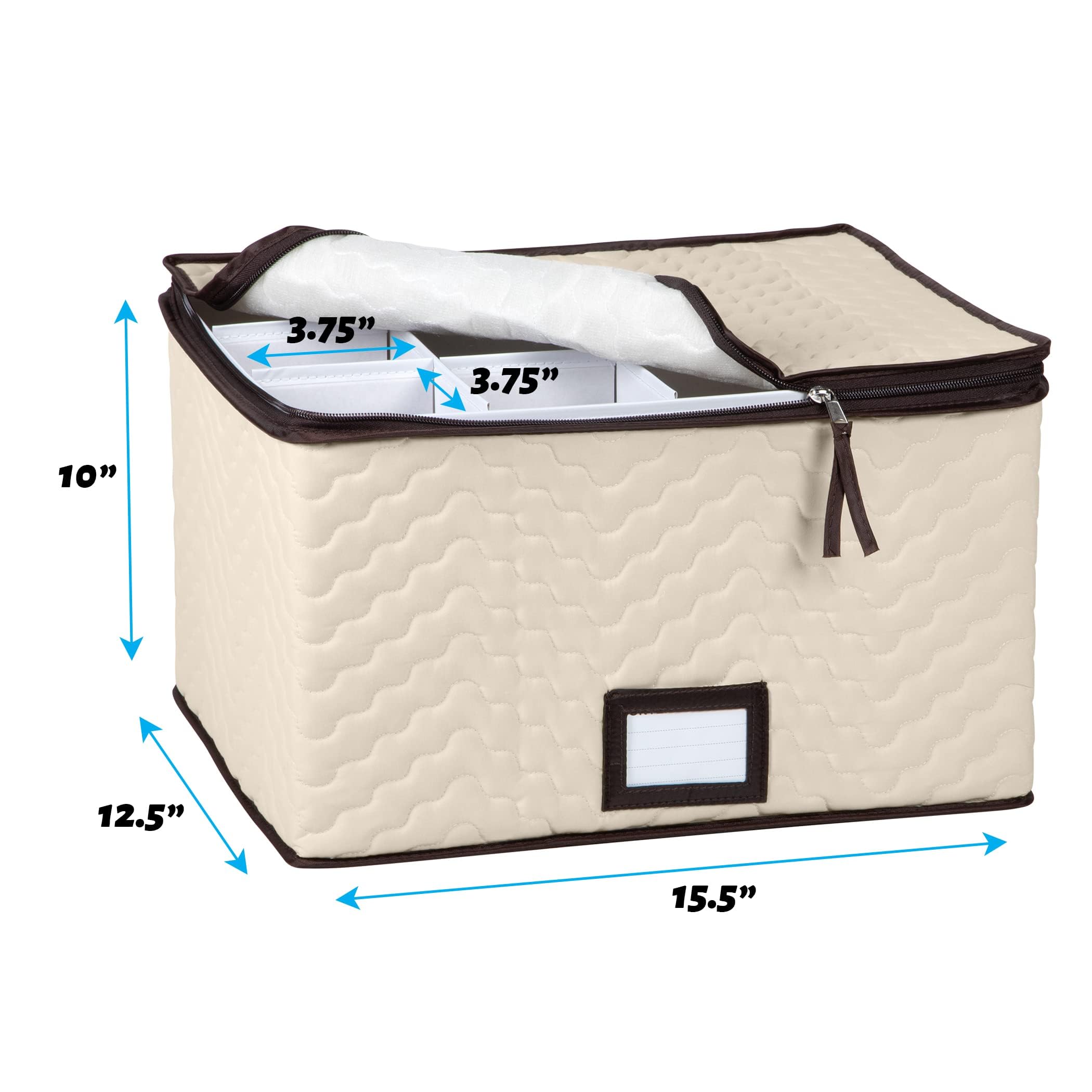 HOLDN’ STORAGE quilted microfiber bin highlights soft protection.