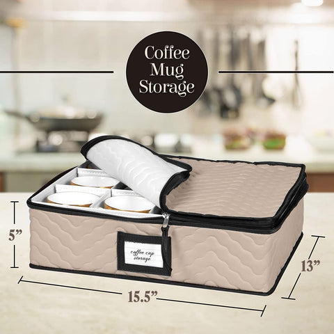 HOLDN’ STORAGE seasonal tableware storage keeps glasses and saucers organized