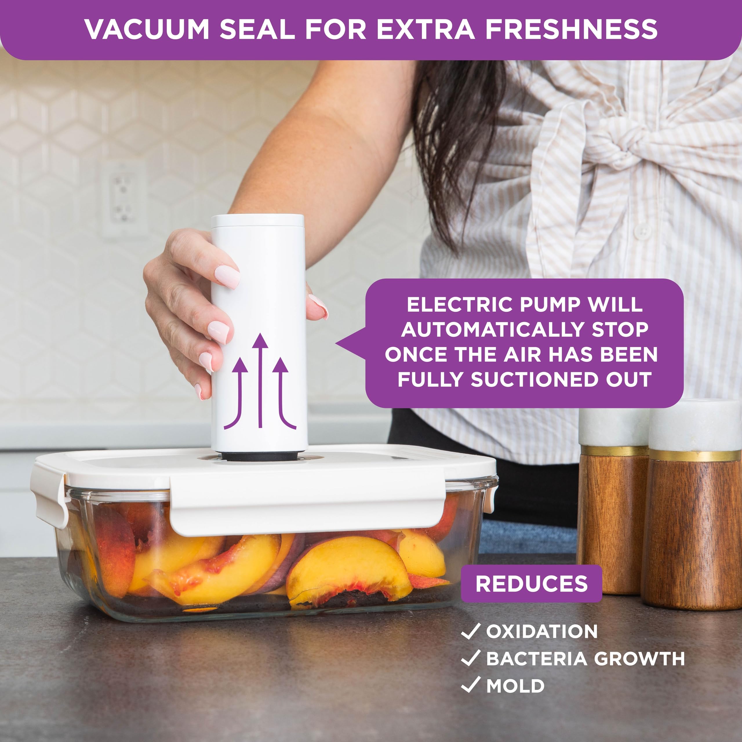 Holdn’ STORAGE 1230ml square vacuum glass container for batch cooking