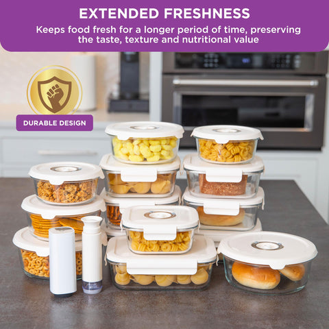 Holdn’ STORAGE 930ml vacuum glass container keeps leftovers fresh