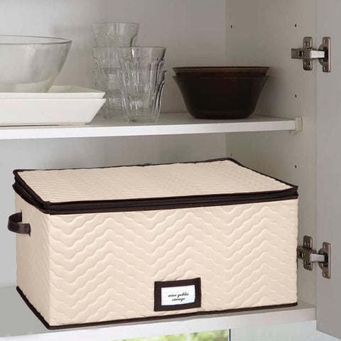 HoldnStorage compartmental layout keeps glassware organized and reduces clinking.