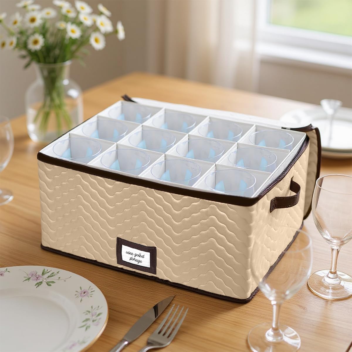 HoldnStorage durable quilted microfiber bin resists wear and protects contents.