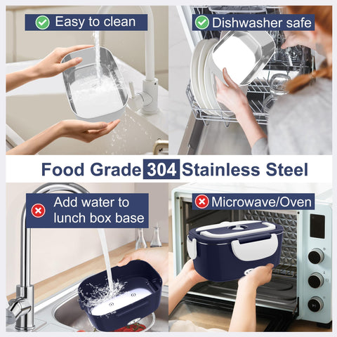 HOLDRUBY lunch box with 80W heating heats meals quickly