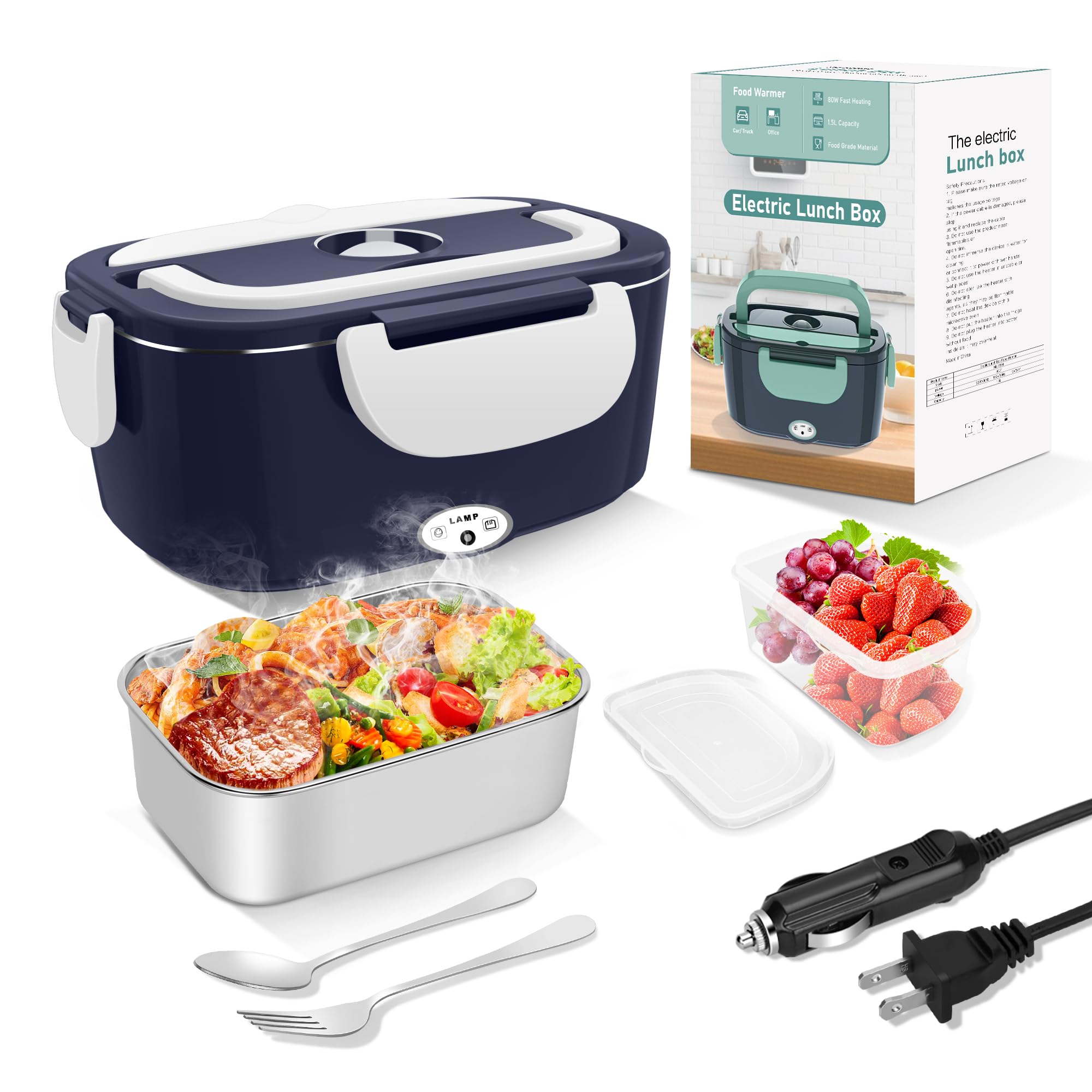 HOLDRUBY electric lunch box front view for on-the-go meals