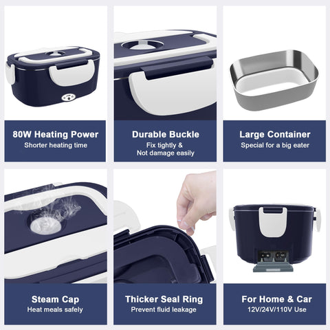 HOLDRUBY lunch box with insulated bag for portable warmth